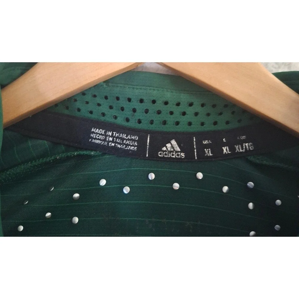 Adidas Miami Hurricanes Men XL‎ Green Polo Shirt NCAA Hurricanes Short Slv